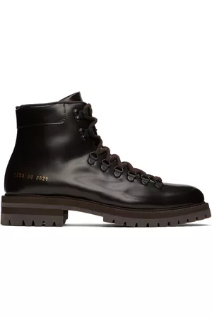 COMMON PROJECTS Men Outdoor Shoes - Brown Leather Hiking Boots