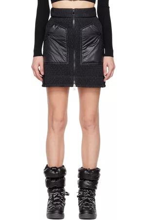 Moncler Women Mini Skirts - Black Padded Miniskirt