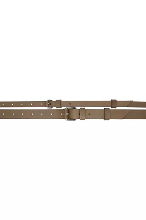 LEMAIRE Taupe Double Buckle Belt