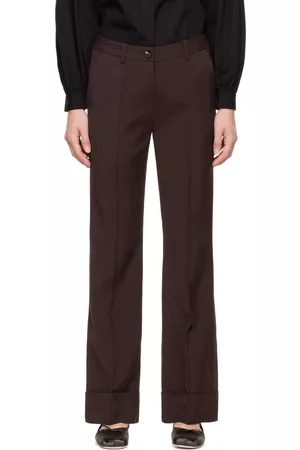 CO Women Pants - Brown Cuffed Trousers