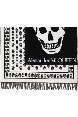 Alexander McQueen Black Wool Skull Oversize Shawl