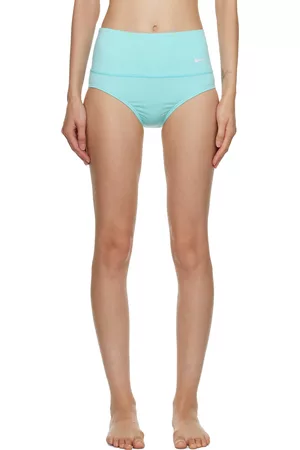 Nike Women High Waisted Bikinis - Blue High-Rise Bikini Bottoms