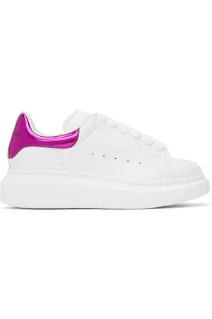 Alexander McQueen Sneakers - Kids White & Pink Oversized Sneakers