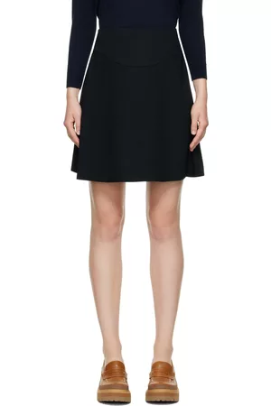See by Chloé Women Mini Skirts - Black Crepe Mini Skirt