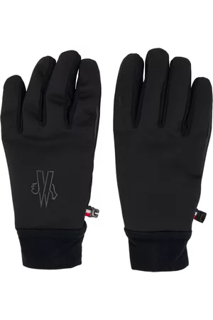 Moncler Black Nylon Gloves
