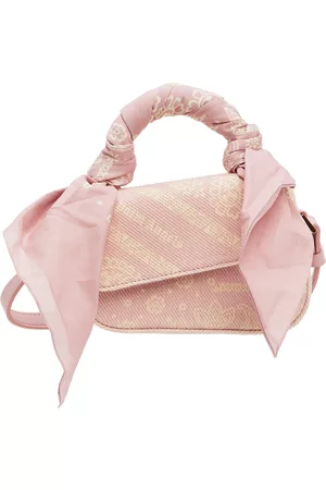 Palm Angels Women Shoulder Bags - Pink Mini Bandana Crash Shoulder Bag