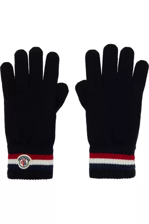 Moncler Navy Wool Gloves