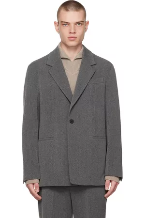 Solid Men Blazers - Gray Set Up Blazer