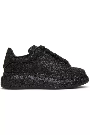 Alexander McQueen Sneakers - Kids Black All Over Glitter Sneakers