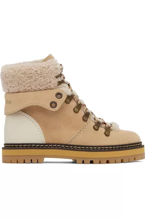 See by Chloé Women Ankle Boots - Beige Eileen Shearling Ankle Boots