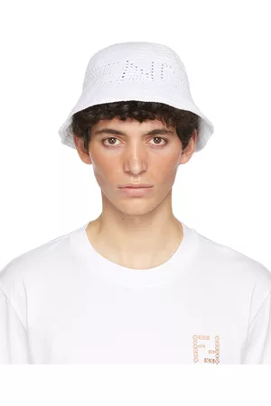 Fendi Men Hats - White Cotton Bucket Hat