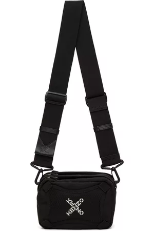 Kenzo Men Sports Bags - Black Sport Logo Crossbody Bag