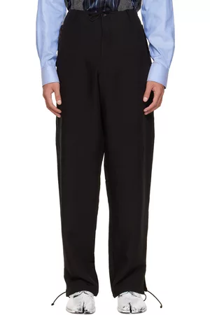 Maison Margiela Black Drawstring Trousers
