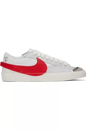 Nike Men Blazers - White & Red Blazer Low '77 Jumbo Sneakers
