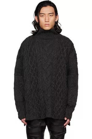 Sulvam Men Turtleneck Sweaters - Gray Turtleneck Sweater