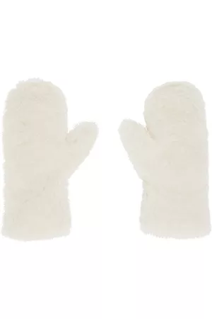 Max Mara Women Gloves - White Detachable Mittens