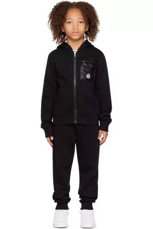 Moncler Enfant Kids Black Patch Sweatsuit Set