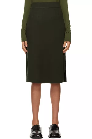 Max Mara Women Midi Skirts - Green Egizi Midi Skirt