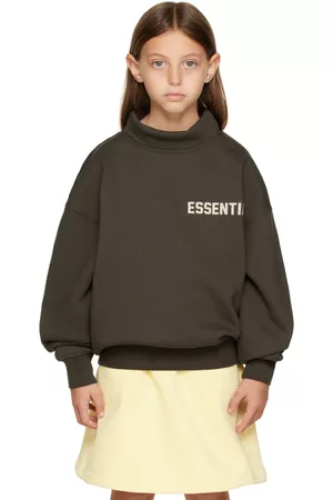 Essentials Sweatshirts - Kids Gray Mock Neck Sweatshirt