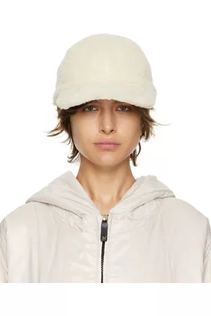 Max Mara Women Caps - White Gimmy Faux-Fur Cap