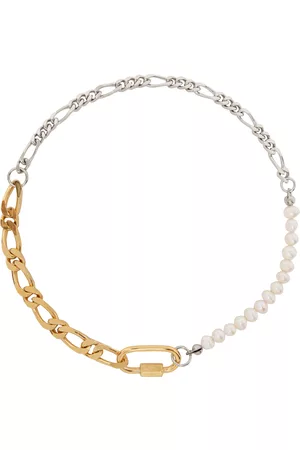 In Gold We Trust Men Necklaces - Silver & Figaro Pearl Necklace