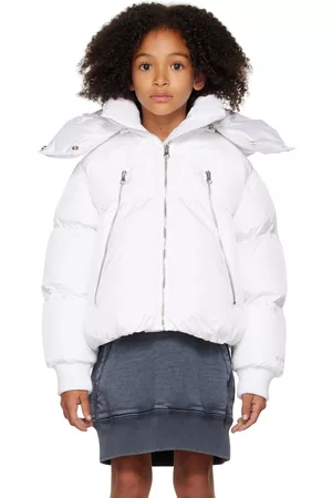 Maison Margiela Puffer Jackets - Kids White Puffer Jacket