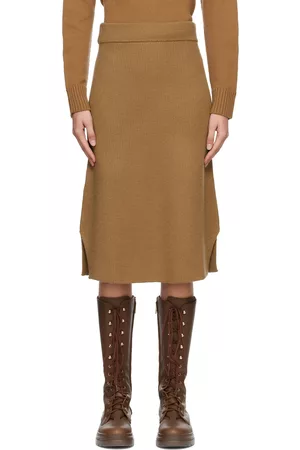Max Mara Women Midi Skirts - Brown Egizi Midi Skirt