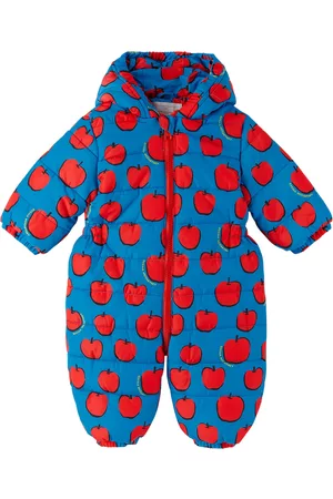 Stella McCartney Baby Kids Blue Apples Puffer Snowsuit
