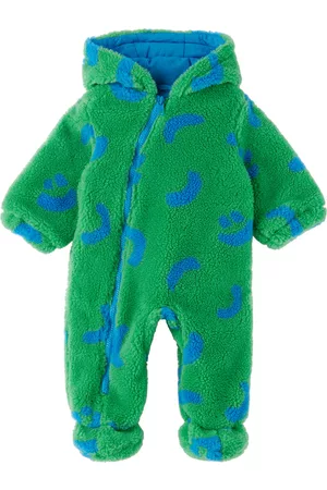Stella McCartney Jumpsuits - Baby Green Teddy Smiley Jumpsuit