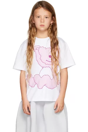 CRLNBSMNS T-shirts - SSENSE Exclusive Kids White & Pink Bear T-Shirt