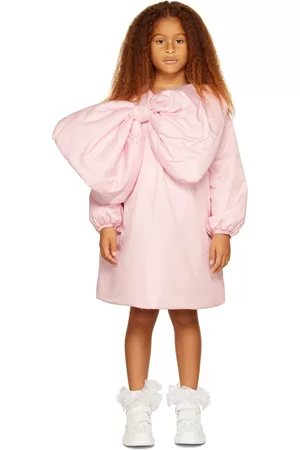 CRLNBSMNS Girls Dresses - Kids Pink Padded Bow Dress