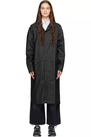 Rains Women Coats - Black Longer Coat