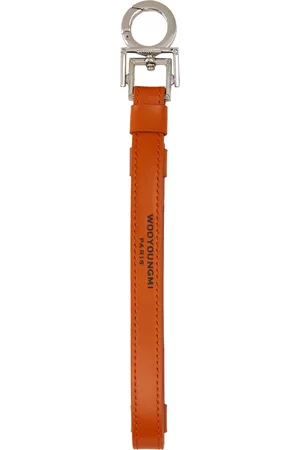 WOOYOUNGMI Men Keychains - Orange Leather Keychain