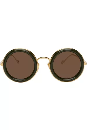 Loewe Khaki Round Sunglasses