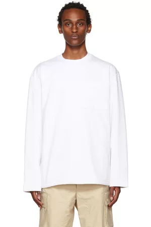 Jacquemus Men Long Sleeved T-Shirts - White 'Le T-Shirt Bricciola' Long Sleeve T-Shirt