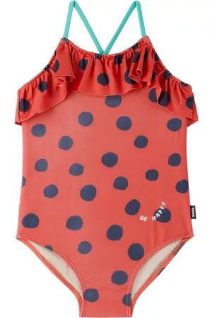 nadadelazos Kids Red Big One-Piece Swimsuit