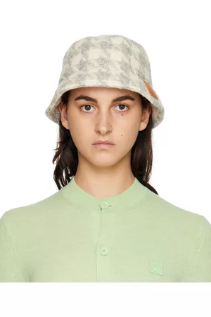 Ader Error Women Hats - Off-White Slant Bucket Hat