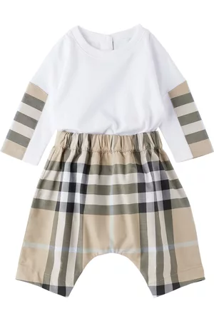 Burberry Bodysuits & All-In-Ones - Baby Beige Check Bodysuit & Trousers Set