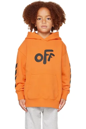 Kids Blue Helvetica Diag Hoodie by Off-White