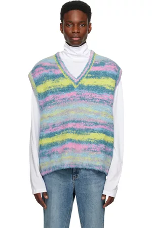 WOOYOUNGMI Blue Striped Vest