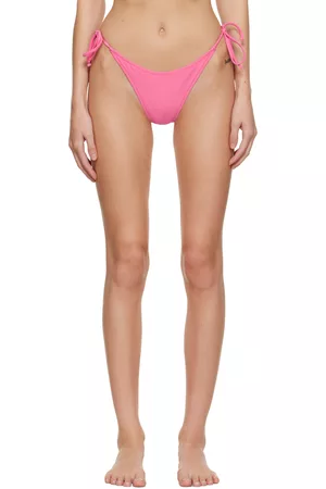 Moschino Women Bikini Bottoms - Pink Self-Tie Bikini Bottoms