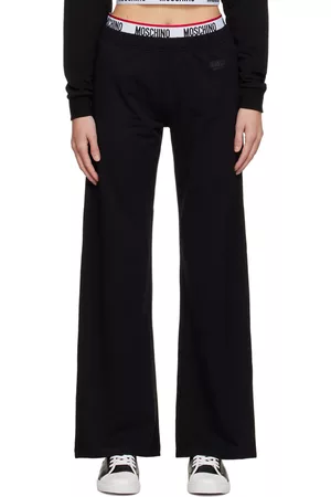 Moschino Women Stretch Pants - Black Stretch Pyjama Pants