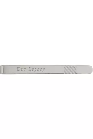 OUR LEGACY Silver Engraved Tie Bar