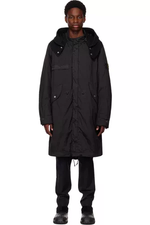 Stone Island Black Long Coat