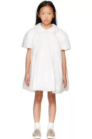 CRLNBSMNS Kids White Collared Dress