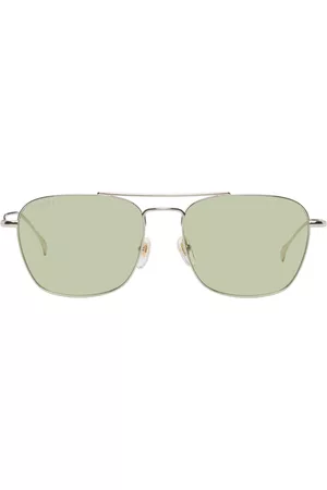 Gucci Men Aviator Sunglasses - Silver Aviator Sunglasses