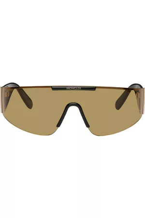 Moncler Men Sunglasses - Black & Gold Shield Sunglasses