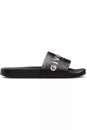 Givenchy Men Flat Sandals - Black Marble Flat Sandals