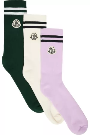 Moncler Three-Pack Multicolor Striped Socks