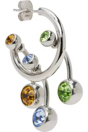 Justine Clenquet Women Hoop Earrings - SSENSE Exclusive Silver Tavi Earring